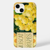 Kunst van oude fruitkratlabel, muskaatdruiven Case-Mate iPhone case (Achterkant)