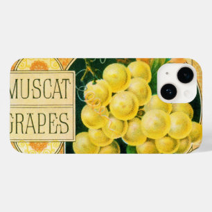 Kunst van oude fruitkratlabel, Muskaatdruiven Case-Mate iPhone 14 Hoesje