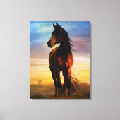Kunst van paardencanvas canvas afdruk (Voorkant)