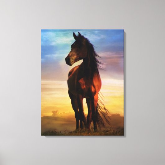 Kunst van paardencanvas canvas afdruk (Voorkant)