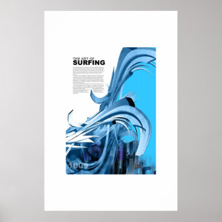 Kunst van surfen poster