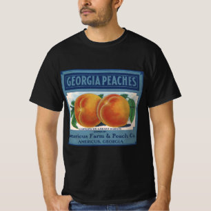 Kunst van vintage fruitkratlabel, Georgia Perziken T-shirt