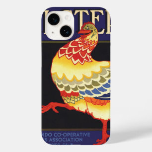 Kunst van vintage fruitkratlabel, Hi Stepper Kip Case-Mate iPhone 14 Hoesje