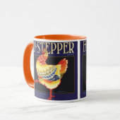 Kunst van vintage fruitkratlabel, Hi Stepper Kip Mok (Voorkant links)