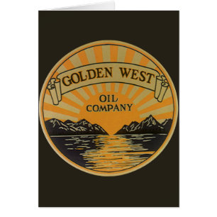 Kunst van vintage productlabel, Golden West Oil Co