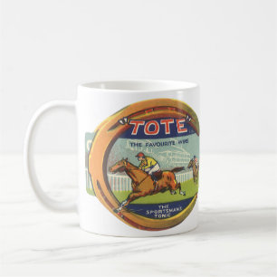 Kunst van vintage productlabel, Tote Sportsman's T Koffiemok