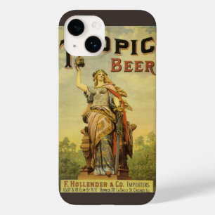 Kunst van vintage productlabel, Tropic Beer Gladia Case-Mate iPhone 14 Hoesje