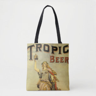 Kunst van vintage productlabel, Tropic Beer Gladia Draagtas