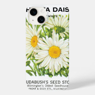 Kunst van vintage zaadpakket, Shasta-madeliefjesbl Case-Mate iPhone 14 Hoesje