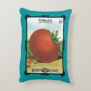 Kunst van vintage zaadpakketlabels, Burt's Seed To Accent Kussen