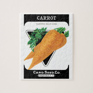 Kunst van vintage zaadpakketlabels, Danvers-wortel Legpuzzel
