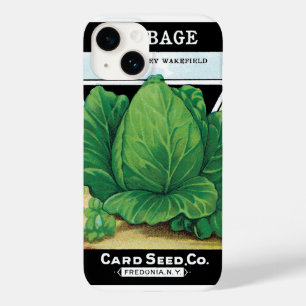 Kunst van vintage zaadpakketlabels, groene kool Case-Mate iPhone 14 hoesje