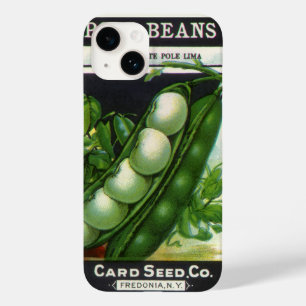 Kunst van vintage zaadpakketlabels, stok limabonen Case-Mate iPhone 14 hoesje