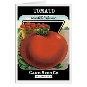Kunst van vintage zaadpakketlabels, Tomaat Pomodor