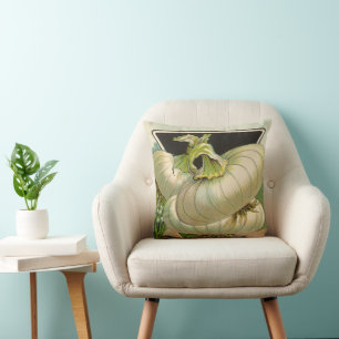 Kunst van vintage zaadpakketlabels Witte Bermuda-u Kussen