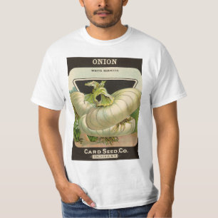 Kunst van vintage zaadpakketlabels Witte Bermudaai T-shirt