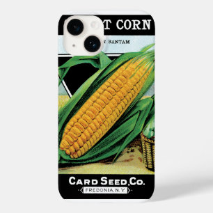 Kunst van vintage zaadpakketlabels, zoete gele maï Case-Mate iPhone 14 hoesje