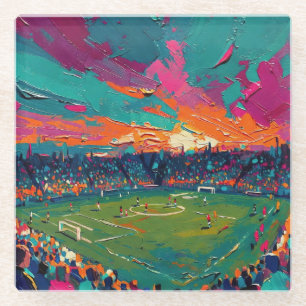 Kunst van voetbal (#1) glazen onderzetter