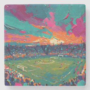 Kunst van voetbal (#1) stenen onderzetter