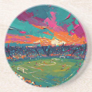 Kunst van voetbal (#1) zandsteen onderzetter