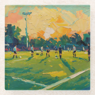 Kunst van voetbal (#2) glazen onderzetter