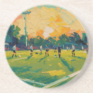 Kunst van voetbal (#2) zandsteen onderzetter