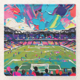 Kunst van voetbal (#3) glazen onderzetter