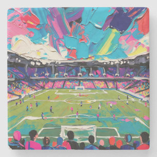Kunst van voetbal (#3) stenen onderzetter
