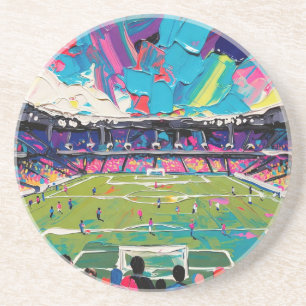 Kunst van voetbal (#3) zandsteen onderzetter