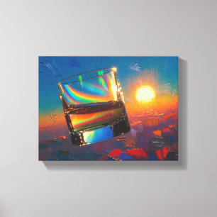 Kunst van Whiskey: In de ruimte (schilderij nr. 1) Canvas Afdruk