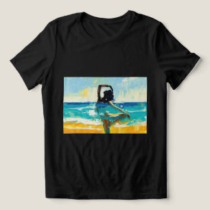 Kunst van Yoga (#2) olieverfschilderij Tri-Blend Shirt