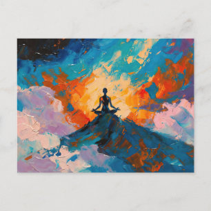 Kunst van Yoga (#4) olieverfschilderij Briefkaart
