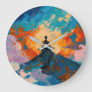 Kunst van Yoga (#4) olieverfschilderij Grote Klok