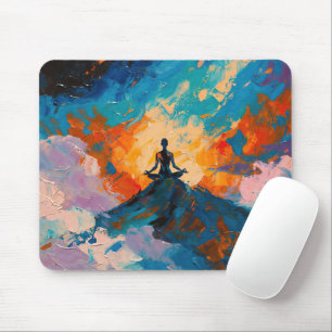 Kunst van Yoga (#4) olieverfschilderij Muismat