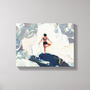 Kunst van Yoga: Gebalanceerde Schoonheid (Olie Sch Canvas Afdruk