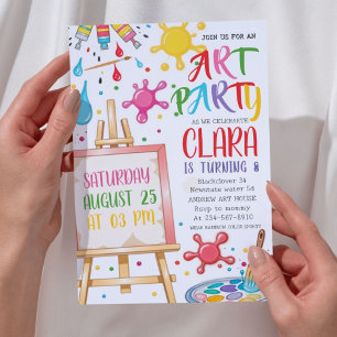 Kunst Verjaardagsfeest Kunstenaar schilderen Kaart
