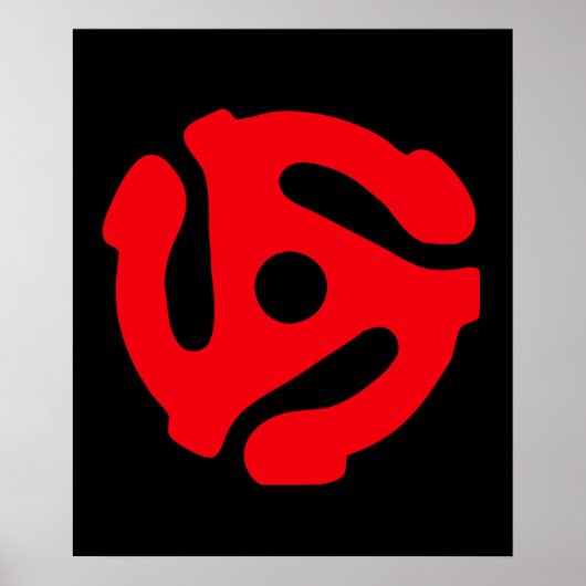 Kunst voor 45-rpm recordadapter voor muziekgeeks poster (Voorkant)