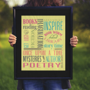 Kunst voor bibliotheeksubstraten poster