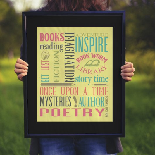 Kunst voor bibliotheeksubstraten poster