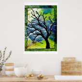 Kunst voor bomen en moonvezels poster (Keuken)