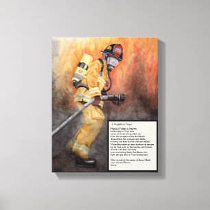 Kunst voor brandweerlieden canvas afdruk