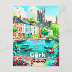 Kunst voor Cork Ierland Reisansichtkaart, Ierland  Briefkaart