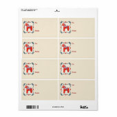 Kunst voor Dala Horse Folk Etiket (Full Sheet)