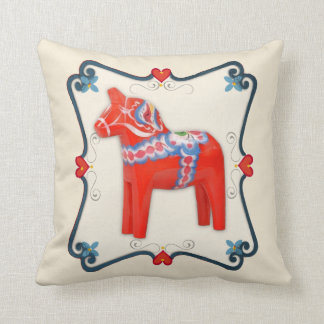 Kunst voor Dala Horse Folk Kussen