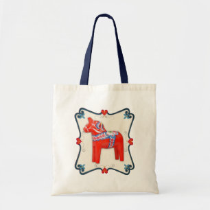 Kunst voor Dala Horse Folk Tote Bag