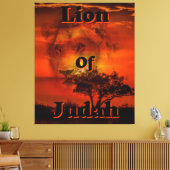 Kunst voor de muur van Judah Biblical Tribe Canvas Afdruk (Insitu (Woonkamer))