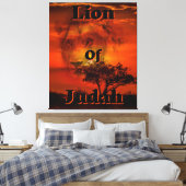 Kunst voor de muur van Judah Biblical Tribe Canvas Afdruk (Insitu (Slaapkamer))