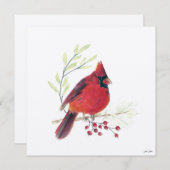 Kunst voor de vakantiekardinaal feestdagenkaart (Voorkant / Achterkant)