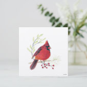 Kunst voor de vakantiekardinaal feestdagenkaart (Staand voorkant)