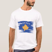 Kunst voor de vlag van Kosovo T-shirt (Voorkant)